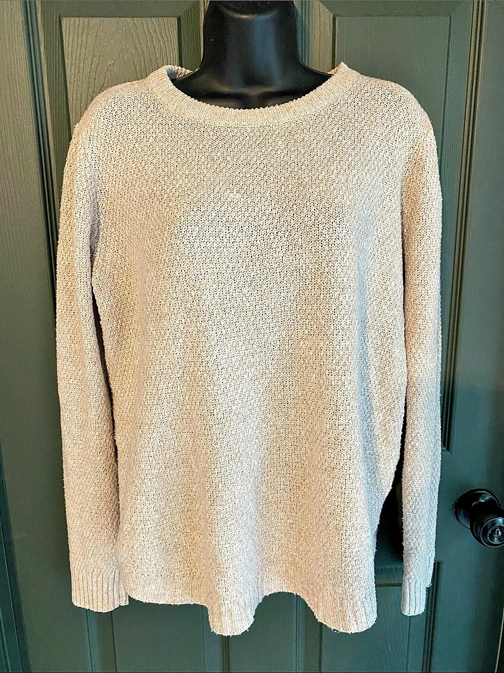 Pink Clover Beige Knit Crewneck Sweater Great Condition
